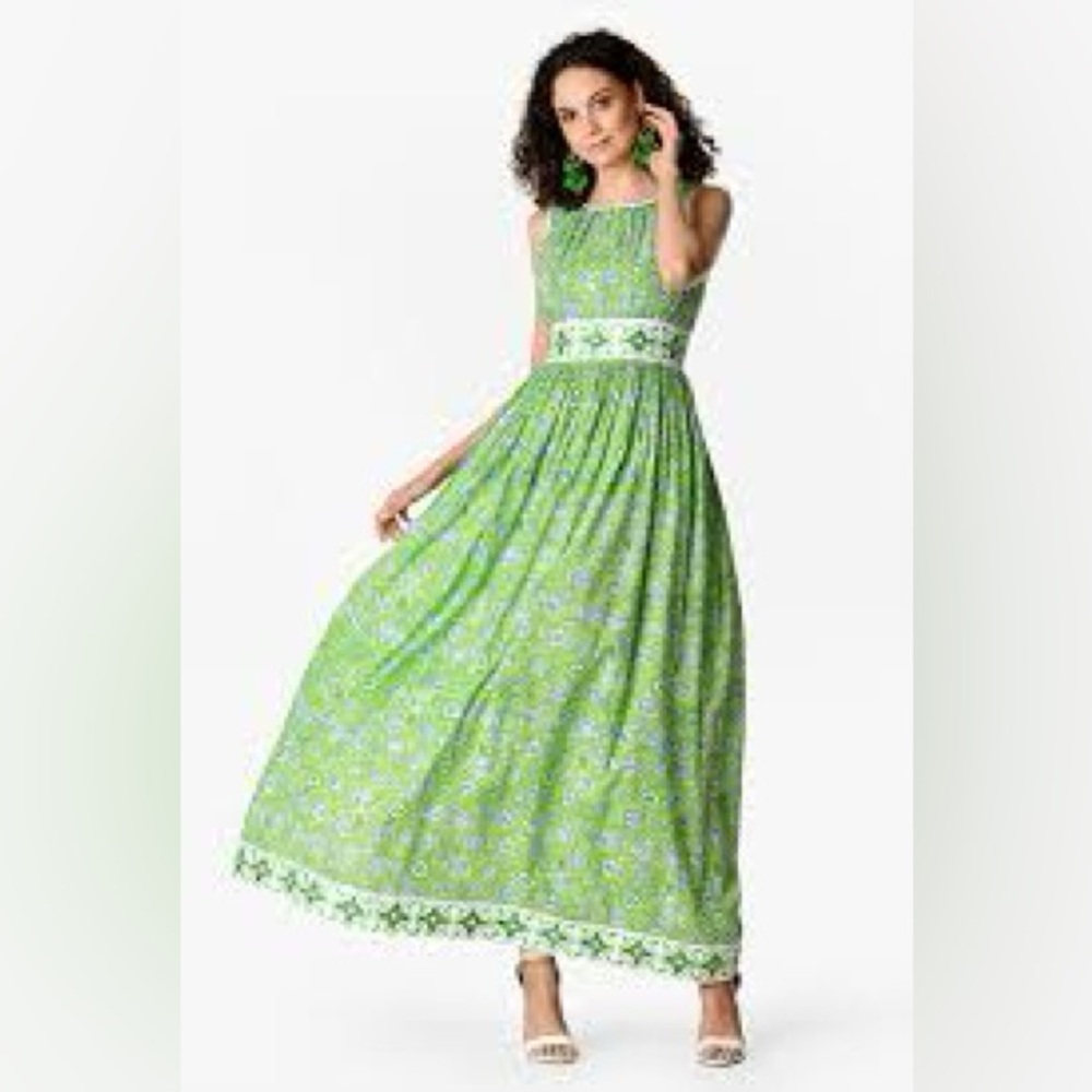 Wayward Fancies‎ Floral Embellished Trim Maxi Dress